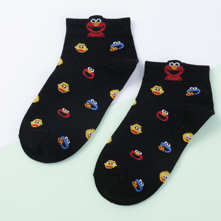 Shallow Mouth Cotton Socks Female Socks Spring Thin Models Cute Cartoon Ins Tide In Tube Socks Approved